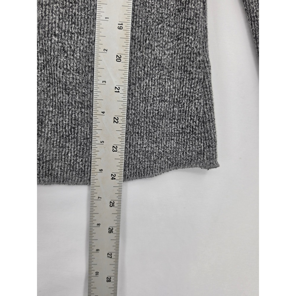 Universal Thread Gray Marl Ribbed Henley Top Long Sleeve Raglan Small Soft Basic - Picture 11 of 13